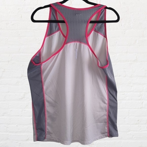 Champion white, grey and pink racerback workout tank top - Picture 2 of 7